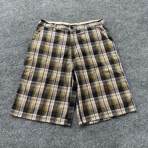 Street Jeans Shorts Mens Size 36 Multicolor Plaid Casual Relaxed Fit SJ-8002